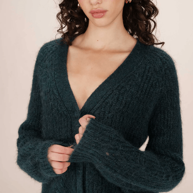 Cardigan émeraude Grace&Mila
