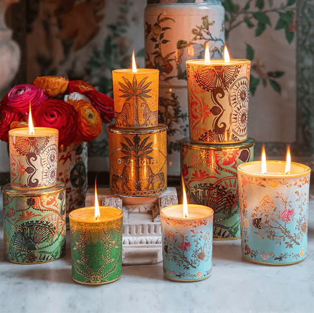 Ortigia Ambra Nera Decorated Candle Medium