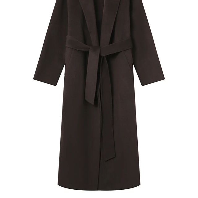 Manteau long chocolat Grace&Mila 
