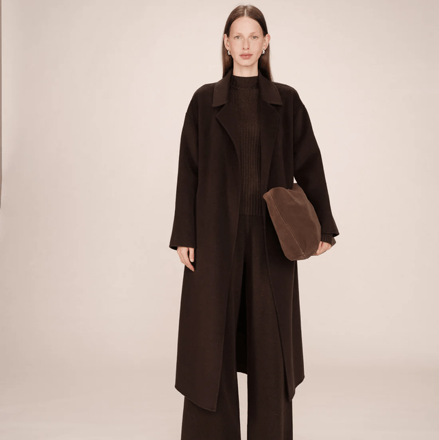 Manteau long chocolat Grace&Mila 