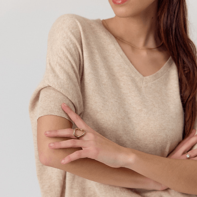Pull Artlove Manches Courtes, beige 