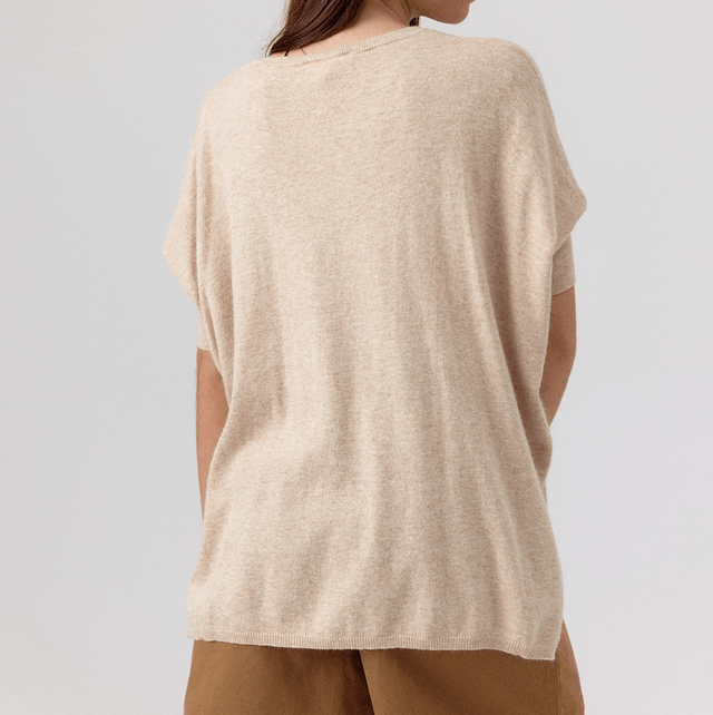Pull Artlove Manches Courtes, beige 