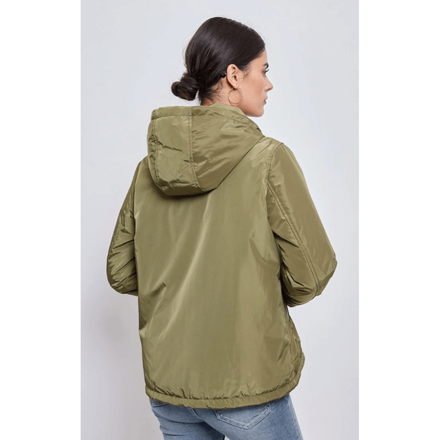 Parka courte déperlante à capuche 