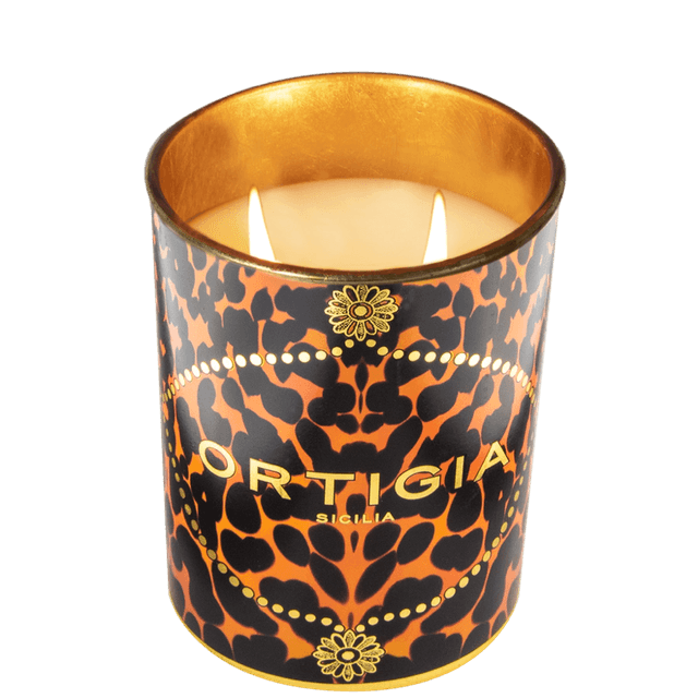 Ortigia Ambra Nera Decorated Candle Medium