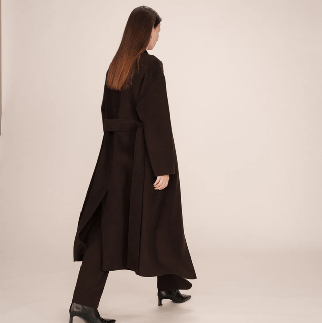 Manteau long chocolat Grace&Mila 