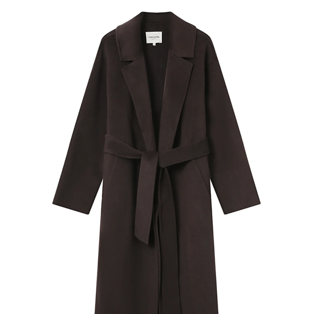 Manteau long chocolat Grace&Mila 