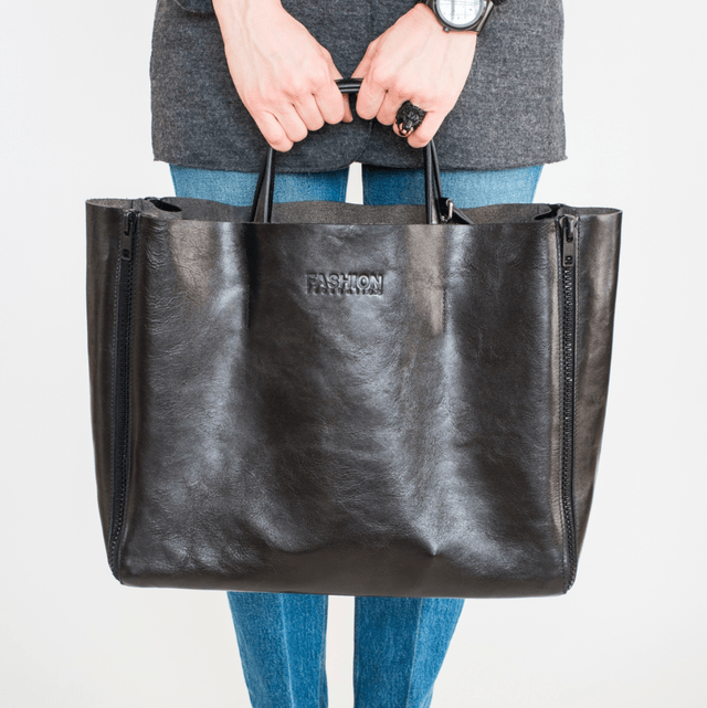 Sac en cuir extensible 