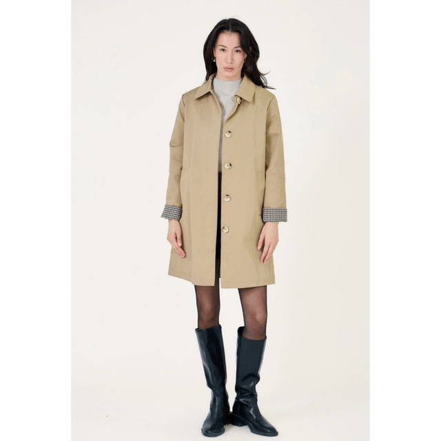 Veste mi-longue à revers