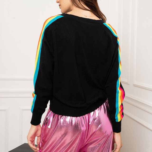 Pull avec bande de couleur 