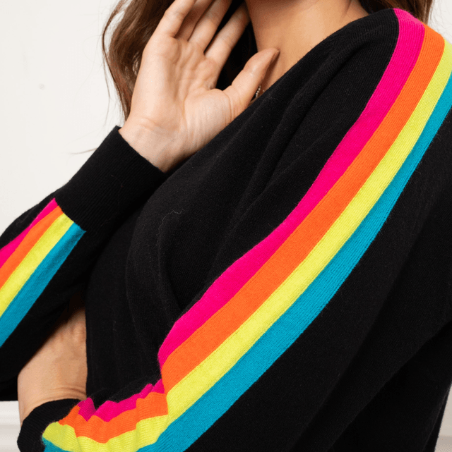 Pull avec bande de couleur 