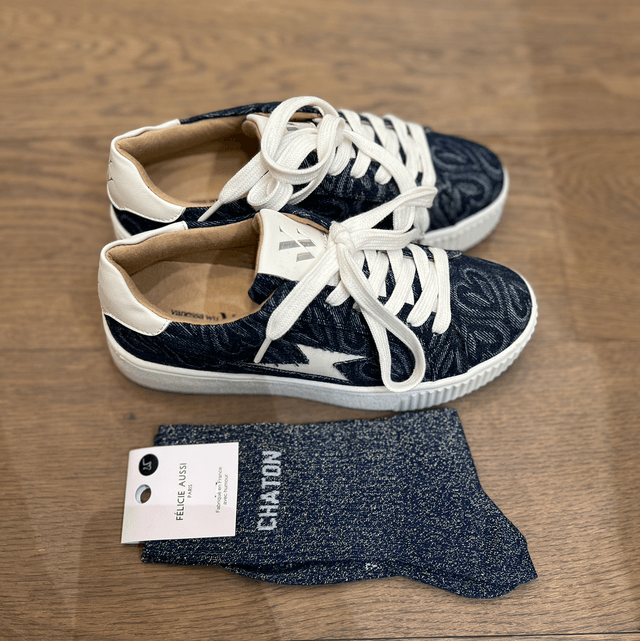 Chaussettes à pailletes « chaton » 