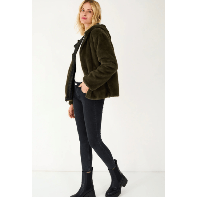 Parka Léopard Réversible Fausse Fourrure