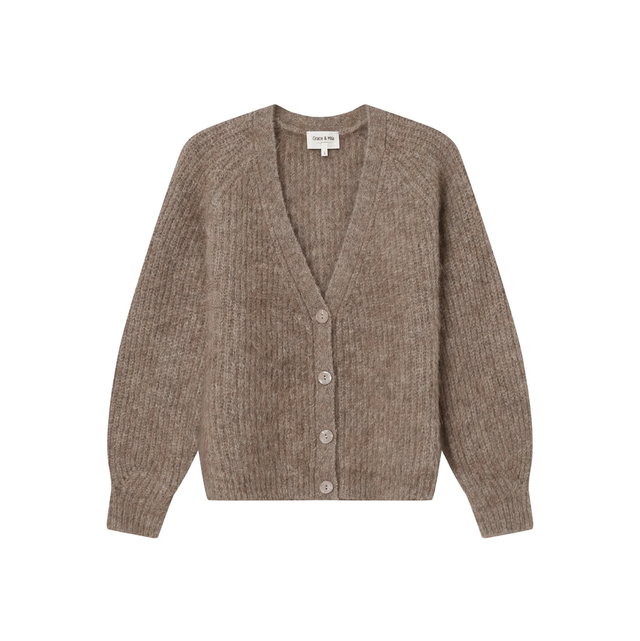 Cardigan greige Grace&Mila