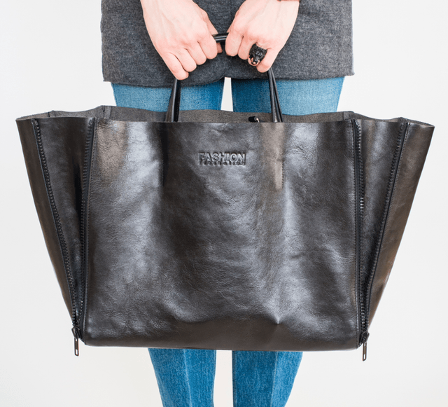 Sac en cuir extensible 