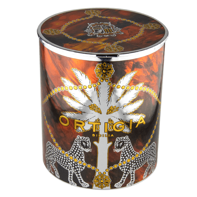 Ortigia Ambra Nera Decorated Candle Medium