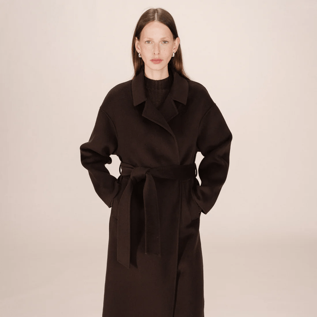 Manteau long chocolat Grace&Mila 