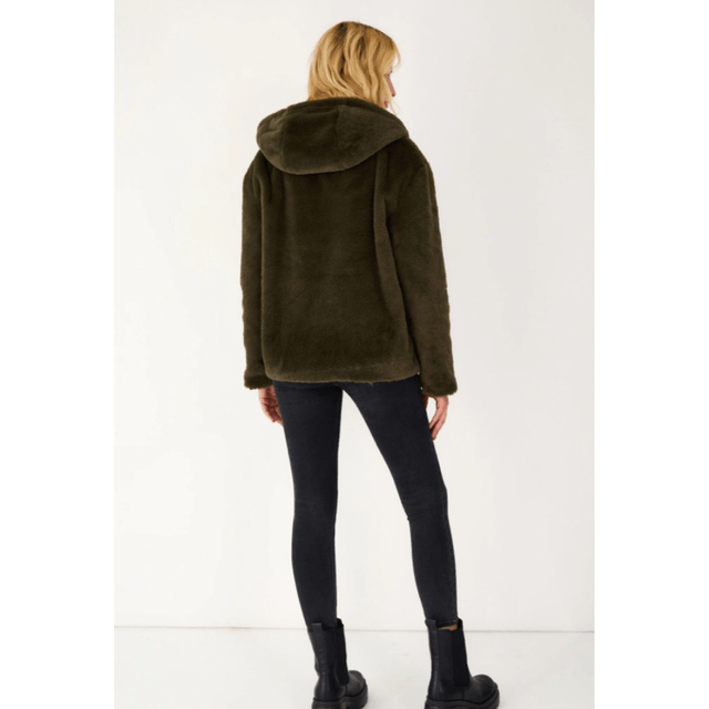 Parka Léopard Réversible Fausse Fourrure