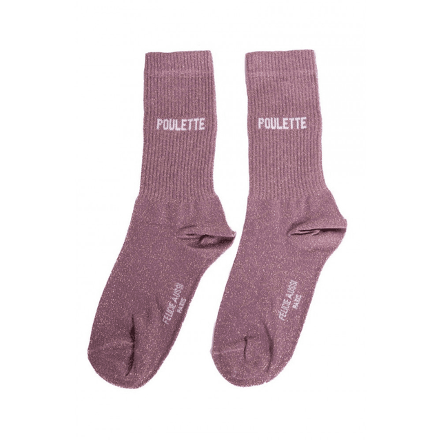 Chaussettes à paillettes « poulette »